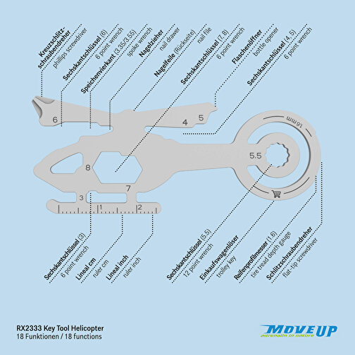 ROMINOX® Key Tool // Helicopter - 18 functions, Imagen 9