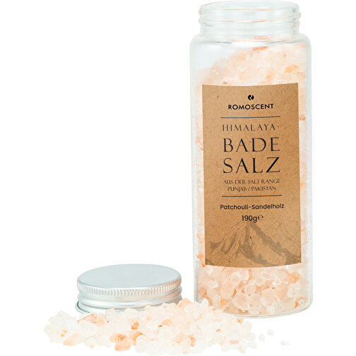 Himalayabadsalt 190 g, patchouli sandelträ - även med personlig etikett, Bild 2