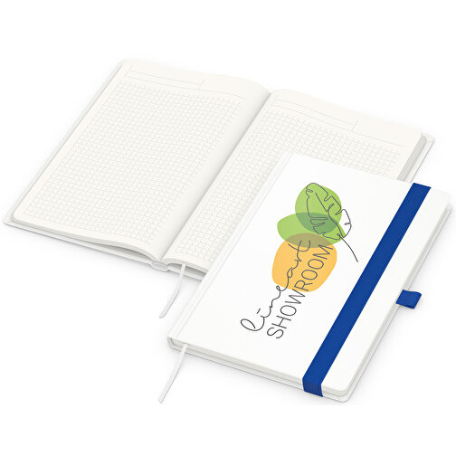 Quaderno Match-Book verde+blu A5 Cover-Star riciclato opaco, blu medio, Immagine 1