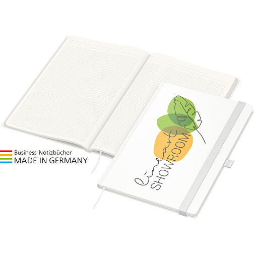 Quaderno Match-Book verde+blu A4 Cover-Star riciclato opaco, bianco, Immagine 1