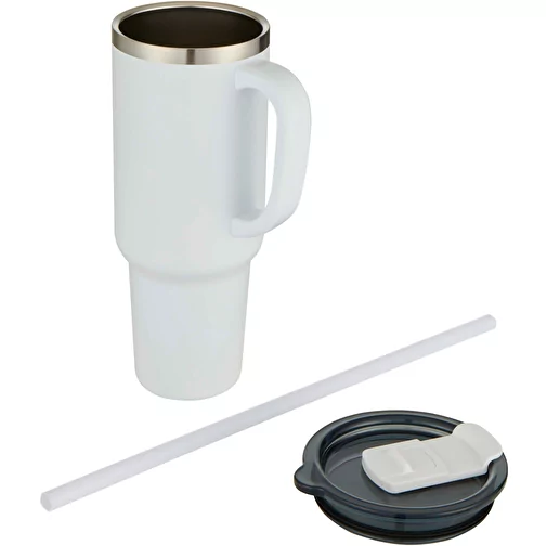 Tazza con isolamento sottovuoto in rame a doppia parete certificata RCS con cannuccia da 1200 ml Syd, Immagine 4