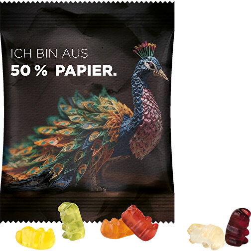 Minitüte, Vegane Gummibärchen , Trolli, Papierfolie, 8,40cm x 7,00cm (Höhe x Breite), Bild 1