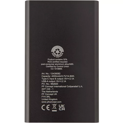 Pep 4 000 mAh Type C-powerbank av återvunnen aluminium, Bild 5