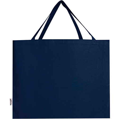 Odessa 220 G/m² Baumwoll Tragetasche Aus GRS Recycelter Baumwolle, Gross , navy, GRS-zertifizierte, recycelte Baumwolle, 57,00cm x 42,00cm x 16,50cm (Länge x Höhe x Breite), Bild 4