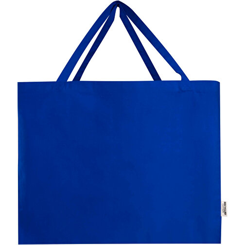 Odessa 220 G/m² Baumwoll Tragetasche Aus GRS Recycelter Baumwolle, Groß , royalblau, GRS-zertifizierte, recycelte Baumwolle, 57,00cm x 42,00cm x 16,50cm (Länge x Höhe x Breite), Bild 3