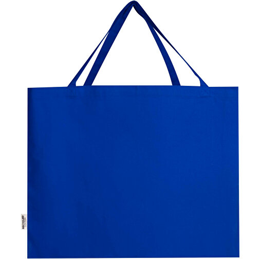 Odessa 220 G/m² Baumwoll Tragetasche Aus GRS Recycelter Baumwolle, Groß , royalblau, GRS-zertifizierte, recycelte Baumwolle, 57,00cm x 42,00cm x 16,50cm (Länge x Höhe x Breite), Bild 4