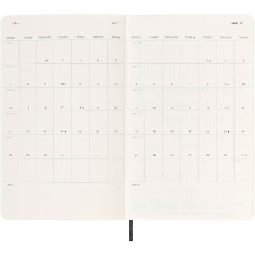 Moleskine Softcover 12 Monate Tageskalender , schwarz, PU Kunststoff, FSC certified paper, 13,00cm x 21,00cm x 2,10cm (Länge x Höhe x Breite), Bild 7