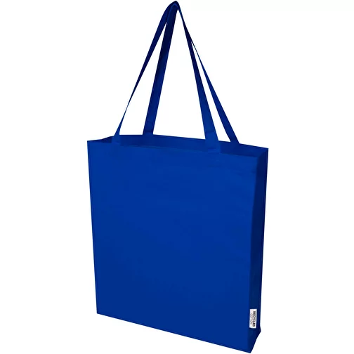 Tote bag a soffietto in cotone riciclato certificato GRS da 140 g/m² Madras, Immagine 1