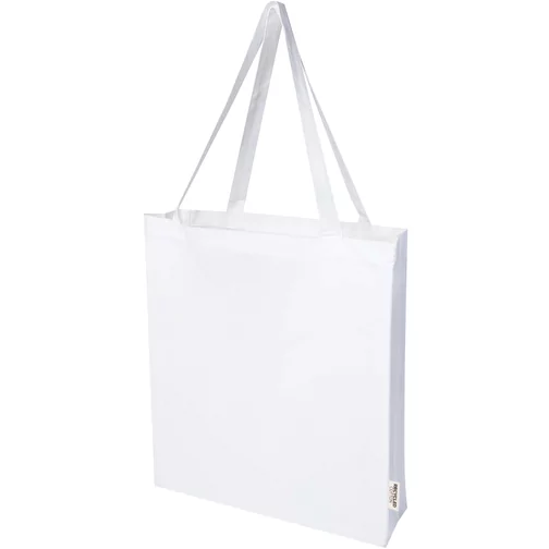 Tote bag a soffietto in cotone riciclato certificato GRS da 140 g/m² Madras, Immagine 1