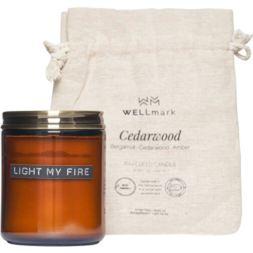 Candela profumata Wellmark Medium Cedarwood, Immagine 1