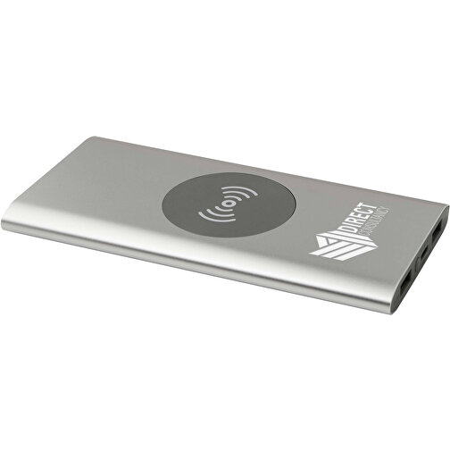 Juice 8000 MAh Typ-C Kabellose Powerbank Aus Recyceltem Aluminium , silber, Recycled Aluminium, 15,00cm x 1,20cm x 7,40cm (Länge x Höhe x Breite), Bild 2