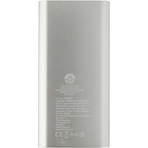 Base de carga inalámbrica Juice 8000 mAh Type-C de aluminio reciclado, Imagen 4