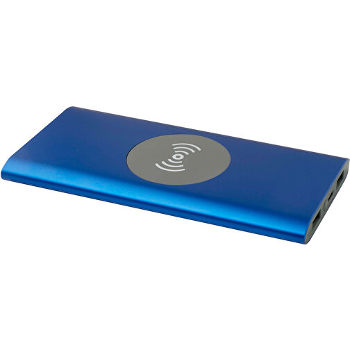 Juice 8000 MAh Typ-C Kabellose Powerbank Aus Recyceltem Aluminium , royalblau, Recycled Aluminium, 15,00cm x 1,20cm x 7,40cm (Länge x Höhe x Breite), Bild 1