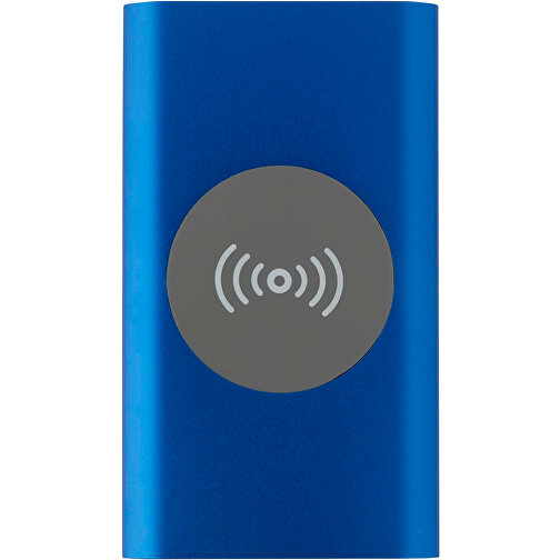 Juice 4000 MAh Typ-C Kabellose Powerbank Aus Recyceltem Aluminium , royalblau, Recycled Aluminium, 12,00cm x 1,00cm x 6,80cm (Länge x Höhe x Breite), Bild 4