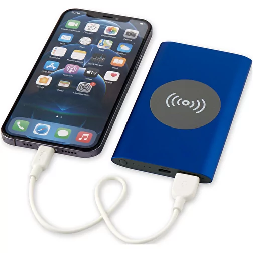 Power bank wireless da 4000 mAh Type C in alluminio riciclato Juice, Immagine 7