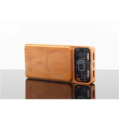 Power bank magnetico da 10.000 mAh e 15 W in legno SCX.design P48, Immagine 4