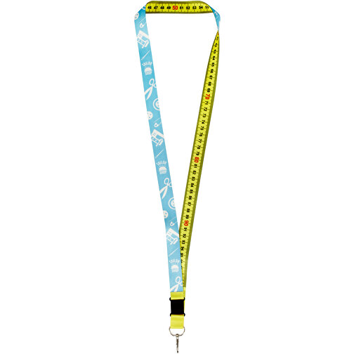 Isla 1-Meter-Lanyard Mit Sublimation , gelb, Polyester, 100,00cm x 2,00cm (Länge x Breite), Bild 1