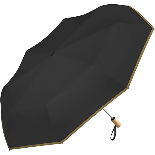 Regenschirm AO Berlin , gold / schwarz, 100% Polyester pongee, 31,00cm (Länge), Bild 1