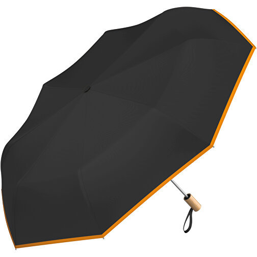 Regenschirm AO Berlin , kürbisorange / schwarz, 100% Polyester pongee, 31,00cm (Länge), Bild 1