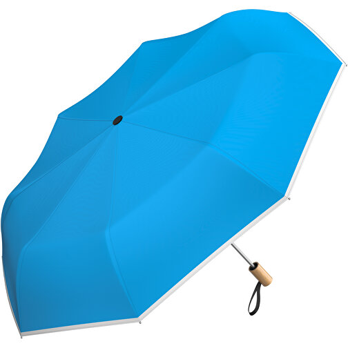 Regenschirm AO Berlin , weiß / himmelblau, 100% Polyester pongee, 31,00cm (Länge), Bild 1