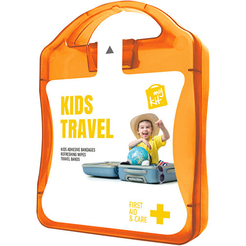 MyKit Kinderreiseset , orange, PP Kunststoff, 10,00cm x 13,40cm x 3,00cm (Länge x Höhe x Breite), Bild 1