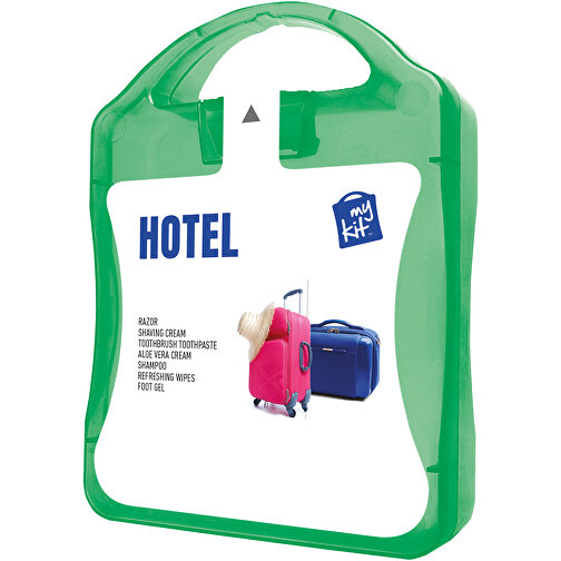 MyKit Hotel , grün, PP Kunststoff, 10,00cm x 13,40cm x 3,00cm (Länge x Höhe x Breite), Bild 1