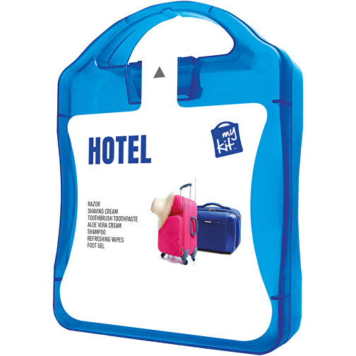 MyKit Hotel , blau, PP Kunststoff, 10,00cm x 13,40cm x 3,00cm (Länge x Höhe x Breite), Bild 1