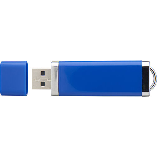 Flat USB-Stick , blau MB , 65 GB , Kunststoff MB , 7,40cm x 2,10cm x 0,70cm (Länge x Höhe x Breite), Bild 4