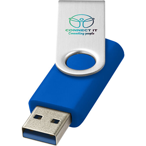 Rotate-basic USB-Stick 3.0 , mittelblau MB , 65 GB , Kunststoff, Aluminium MB , 5,80cm x 1,90cm x 1,00cm (Länge x Höhe x Breite), Bild 2