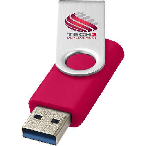 Rotate-basic USB-Stick 3.0 , magenta MB , 128 GB , Kunststoff, Aluminium MB , 5,80cm x 1,90cm x 1,00cm (Länge x Höhe x Breite), Bild 2