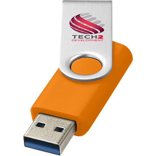 Rotate-basic USB-Stick 3.0 , orange MB , 16 GB , Kunststoff, Aluminium MB , 5,80cm x 1,90cm x 1,00cm (Länge x Höhe x Breite), Bild 2