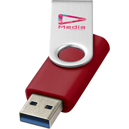 Rotate-basic USB-Stick 3.0 , rot MB , 16 GB , Kunststoff, Aluminium MB , 5,80cm x 1,90cm x 1,00cm (Länge x Höhe x Breite), Bild 2