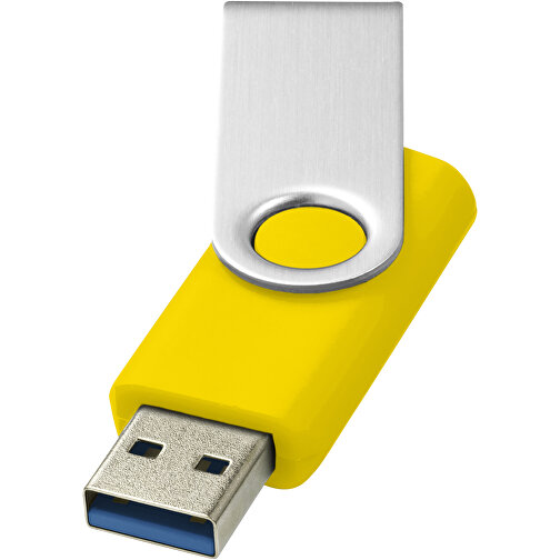 Rotate-basic USB-Stick 3.0 , gelb MB , 128 GB , Kunststoff, Aluminium MB , 5,80cm x 1,90cm x 1,00cm (Länge x Höhe x Breite), Bild 1