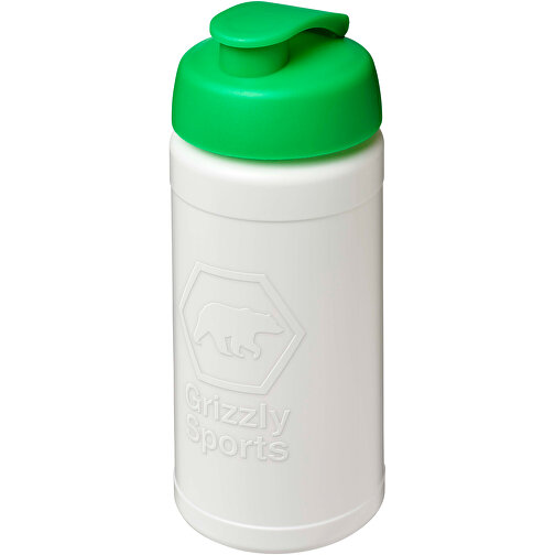 Baseline Rise 500 Ml Sportflasche Mit Klappdeckel , weiss, HDPE Kunststoff, PP Kunststoff, 18,50cm (Höhe), Bild 1