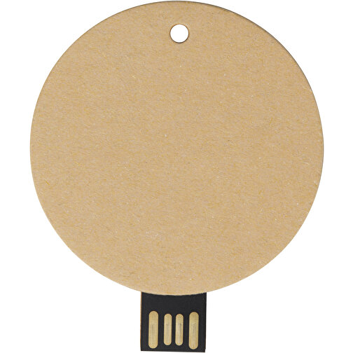 Chiave USB 2.0 rotonda in carta riciclata, Immagine 3