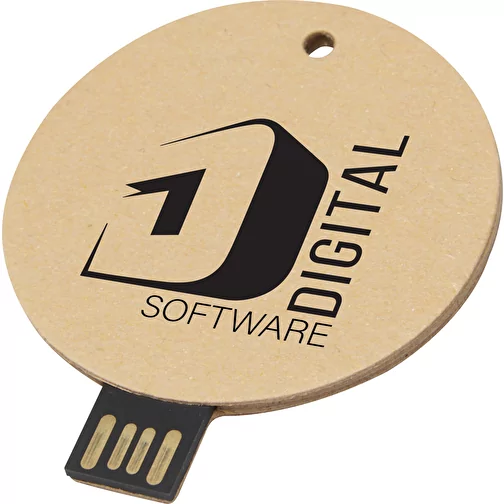 USB 2.0 in carta riciclata rotonda, Immagine 2