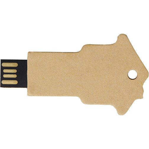 Haus USB-Stick 2.0 Aus Recyceltem Papier , kraftpapier MB , 65 GB , Recyceltes Papier, Aluminium MB , 6,00cm x 3,00cm x 0,30cm (Länge x Höhe x Breite), Bild 6