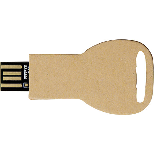 Schlüssel USB-Stick 2.0 Aus Recyceltem Papier , kraftpapier MB , 32 GB , Recyceltes Papier, Aluminium MB , 5,80cm x 3,00cm x 0,30cm (Länge x Höhe x Breite), Bild 6