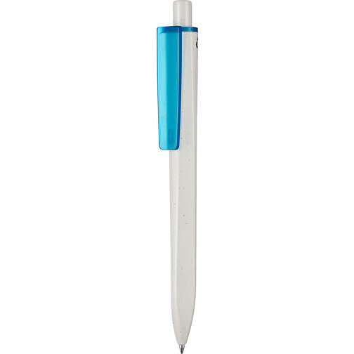 Kugelschreiber RIDGE RECYCLED , Ritter-Pen, grau / caribic-blau, ABS-Kunststoff, 14,10cm (Länge), Bild 1