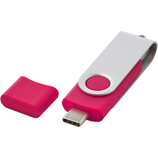 OTG Rotate USB Typ-C Stick , magenta MB , 16 GB , Kunststoff, Aluminium MB , 7,00cm x 1,60cm x 1,00cm (Länge x Höhe x Breite), Bild 1