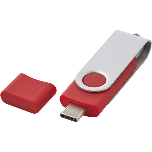 OTG Rotate USB Typ-C Stick , rot MB , 128 GB , Kunststoff, Aluminium MB , 7,00cm x 1,60cm x 1,00cm (Länge x Höhe x Breite), Bild 1