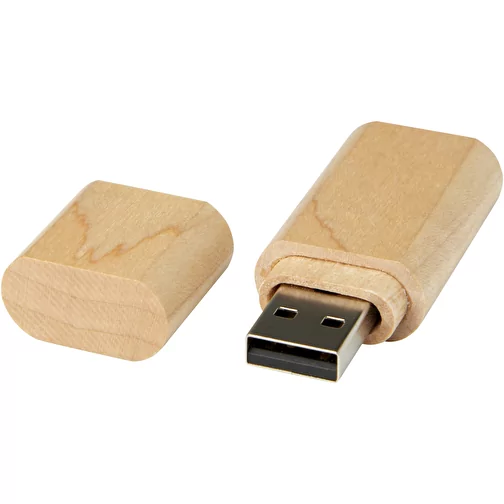 Drewniany pendrive wyposażony w interfejs USB 3.0 z brelokiem, Obraz 1