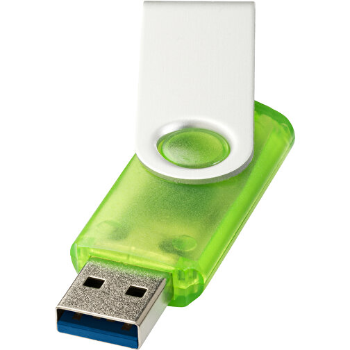 Rotate USB-Stick 3.0 Transparent , grün MB , 65 GB , Kunststoff, Aluminium MB , 5,80cm x 1,90cm x 1,00cm (Länge x Höhe x Breite), Bild 1