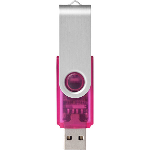 Rotate USB-Stick 3.0 Transparent , rosa MB , 65 GB , Kunststoff, Aluminium MB , 5,80cm x 1,90cm x 1,00cm (Länge x Höhe x Breite), Bild 3