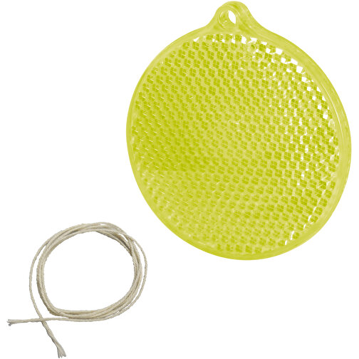 Sicherheits-Reflektor 'Kreis' , gelb-transparent, PS, 0,60cm (Höhe), Bild 1