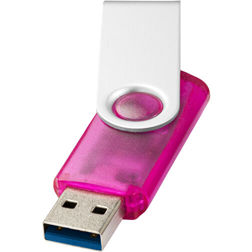 Rotate USB-Stick 3.0 Transparent , rosa MB , 32 GB , Kunststoff, Aluminium MB , 5,80cm x 1,90cm x 1,00cm (Länge x Höhe x Breite), Bild 1