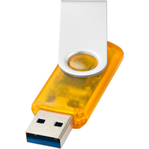 Rotate USB-Stick 3.0 Transparent , orange MB , 16 GB , Kunststoff, Aluminium MB , 5,80cm x 1,90cm x 1,00cm (Länge x Höhe x Breite), Bild 1