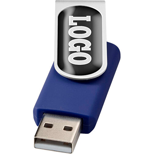 Rotate USB-Stick 3.0 Mit Doming , blau MB , 65 GB , Kunststoff, Aluminium MB , 5,80cm x 1,90cm x 1,00cm (Länge x Höhe x Breite), Bild 1