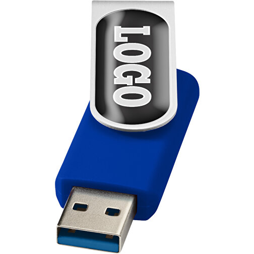 Rotate USB-Stick 3.0 Mit Doming , royalblau MB , 65 GB , Kunststoff, Aluminium MB , 5,80cm x 1,90cm x 1,00cm (Länge x Höhe x Breite), Bild 1