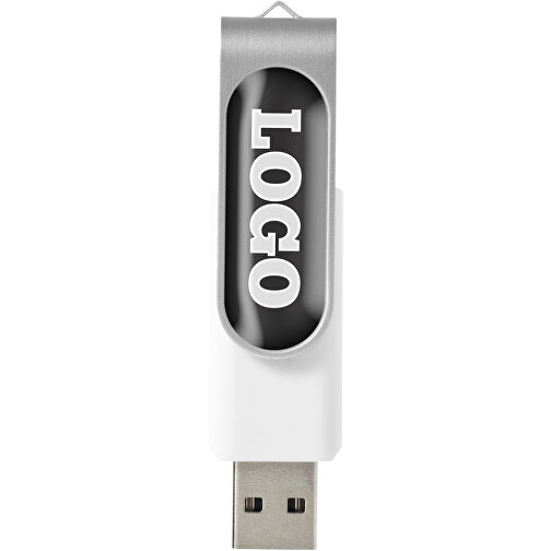 Rotate USB-Stick 3.0 Mit Doming , weiss MB , 65 GB , Kunststoff, Aluminium MB , 5,80cm x 1,90cm x 1,00cm (Länge x Höhe x Breite), Bild 2